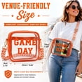 thumbnail image 4 of Game Day Clear Bag for Stadium Events, Clear Crossbody Purse for Women, Small Stadium Bag for Concerts and Sports,Orange, 4 of 6