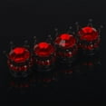 thumbnail image 2 of Bouchons de Tige de Valve de Pneu Bling Bling Faits à la Main en Strass, Lot de 4, Rouge, 2 of 6