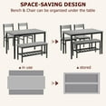 thumbnail image 2 of Accreate Space-Saving Dining Table & Chairs Set for 4, Bench with Storage, Small Apartment, 2 of 7