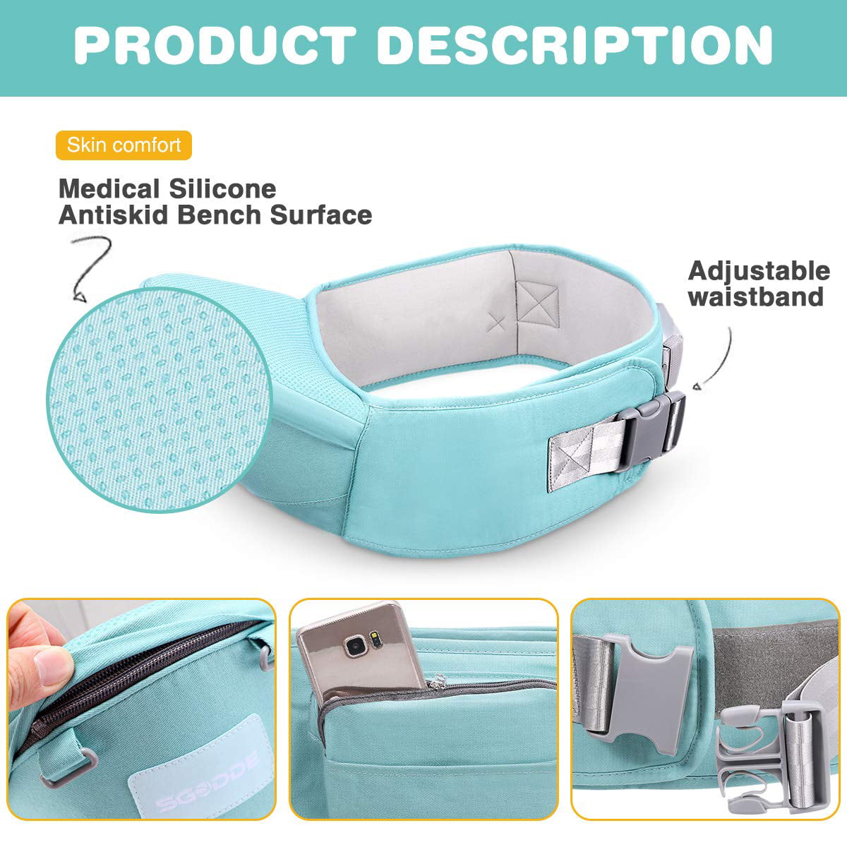 0-36 Months Baby Waistband With Seat Baby Carrier Infant Hip Seat Holder Belts 