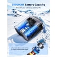thumbnail image 3 of Portable Waist Fan: 100 Speeds Personal Clip on Wearable Belt Fan with Flashlight and Lanyard, Rechargeable Battery Operated Hands-Free Neck Fan for Outdoor Camping Travel, 3 of 7