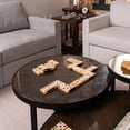 thumbnail image 3 of Homestyles Carmen Brown Wood Small Round Bunching Coffee Table, 3 of 4