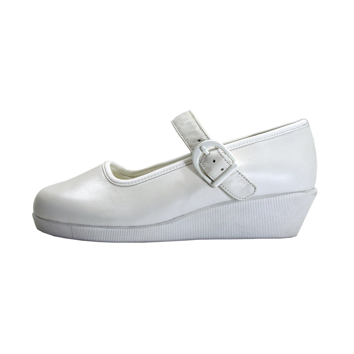 24 HOUR COMFORT Justine Women's Wide Width Professional Sleek Shoe WHITE 5