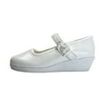 thumbnail image 3 of 24 HOUR COMFORT Justine Women's Wide Width Professional Sleek Shoe WHITE 5, 3 of 6