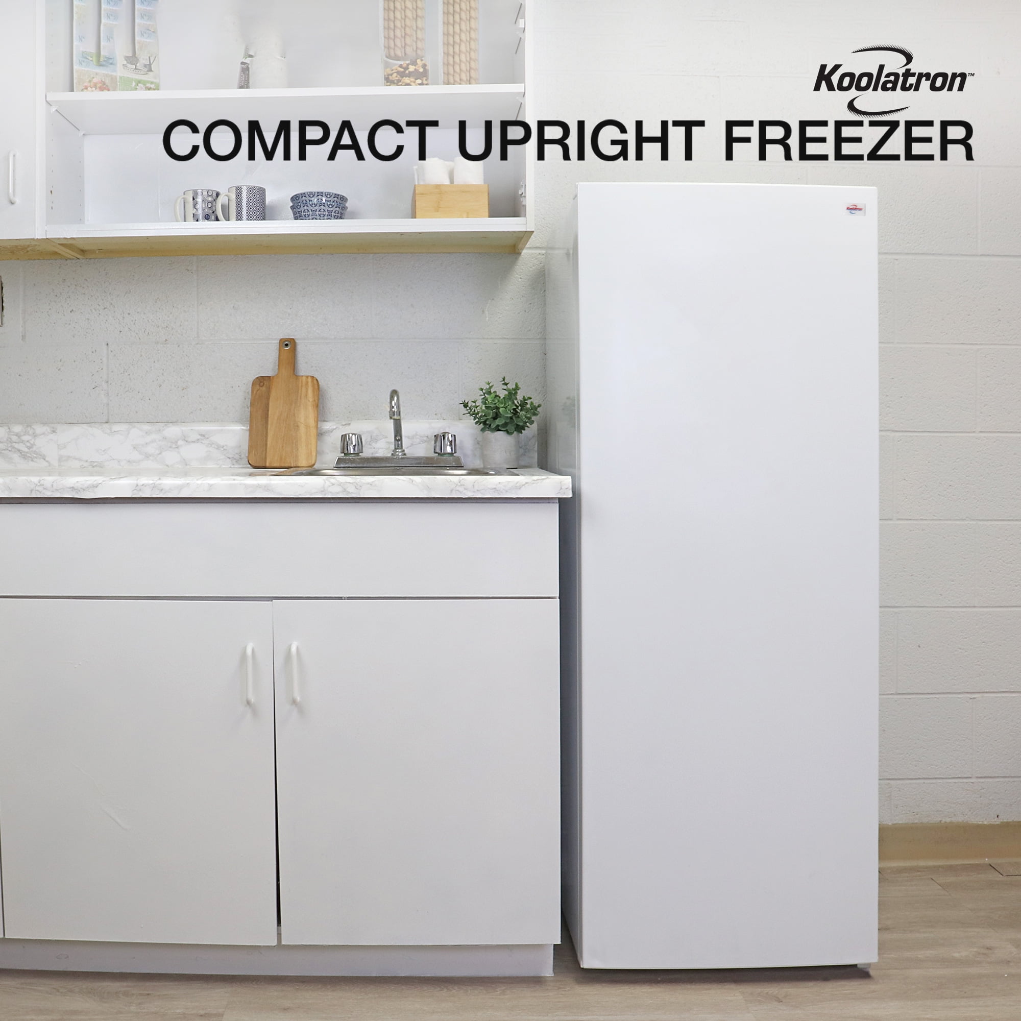 Koolatron® Compact Upright Freezer, White, 200 liter/7.0 Cu ft, Garage Ready