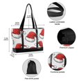 thumbnail image 2 of FORMRS Canvas Laptop Tote Bag for Women with 15.6" Computer Compartments Shoulder Handbag, Red Santa Hats Pattern, 2 of 7