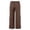 Brown, variant on Girls Wide Leg Pants Kids Grey Linen High Waisted Loose Fit Flowy Boho Beach Vacation Lounge Trousers with Pockets 10-11 Years