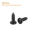 thumbnail image 3 of #6 x 3/8" Phillips Pan Head Self-tapping Screw, 50pcs - 304 Stainless Steel Round Head Wood Screw (Black), 3 of 6