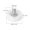 thumbnail image 2 of Uxcell 25mm Drawer Rollers, 4 Plastic Drawer Pulley Replacement Wheels Bearing Small Pulley, 2 of 6