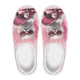 thumbnail image 3 of Psesaysky Pink Skateboard Printed Shoes with Cat for kid Girls Skin-Friendly Breathable Loafer for School Size 11-15, 3 of 7