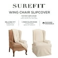thumbnail image 4 of SureFit Cotton Duck Canvas Wingback Chair Slipcover, Wing Chair Cover with Cotton, Solid One Piece Design, Wingback Chair Cover, Natural, 4 of 6