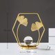 thumbnail image 2 of Adornos de cristal de Ginkgo Biloba para sala de estar, oficina, decoración de hierro forjado, artesanías decorativas de metal europeas, 2 of 6
