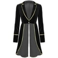 thumbnail image 4 of renvena Women's Velvet Steampunk Swallow-Tailed  Coat Ringmaster Cosplay Circus Show Blazer Jacket, 4 of 7