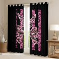 thumbnail image 2 of Homewish Abstract Bow-Tie Blackout Curtains Set of 2 (52x84 Each) for Female Men,Black Pink Camouflage Window Curtains,Abstract Splash Curtains and Drapes,Luxury Bedroom Decor, 2 of 6