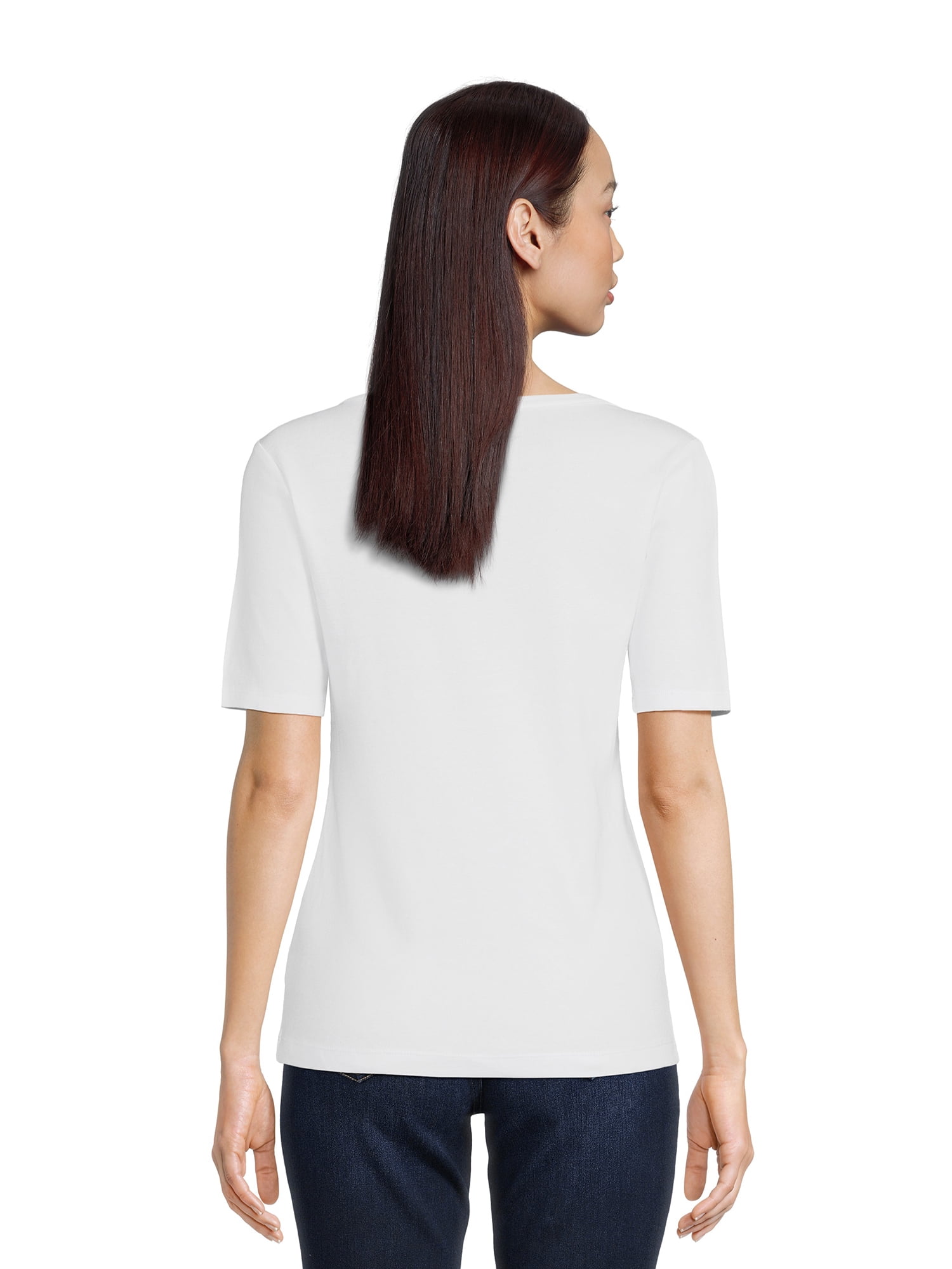 RealSize Women's Ribbed Henley Shirt, Sizes XS-3XL