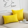 thumbnail image 3 of Large Yellow Pillow Covers 24x24 Inch Set of 2 Modern Farmhouse Rustic Decorative Throw Pillow Covers Square Cushion Case for Living Room Home Sofa Couch Decoration, 3 of 7