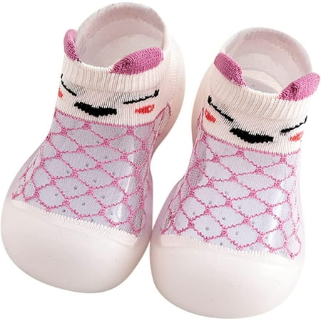

QWZNDZGR Baby First-Walking Shoes Slip-On Shoes Winter Warm Shoes Socks Slippers Non Slip Walking Running Shoes