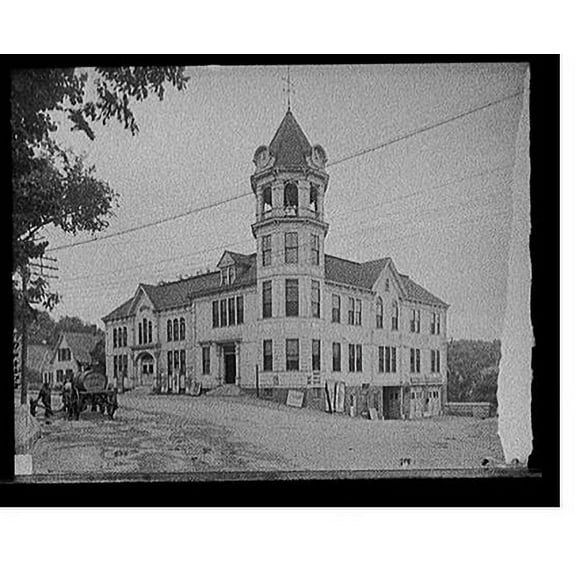 Historic Print, [Town Building and opera house, Littleton, N.H.], 16" x 20"