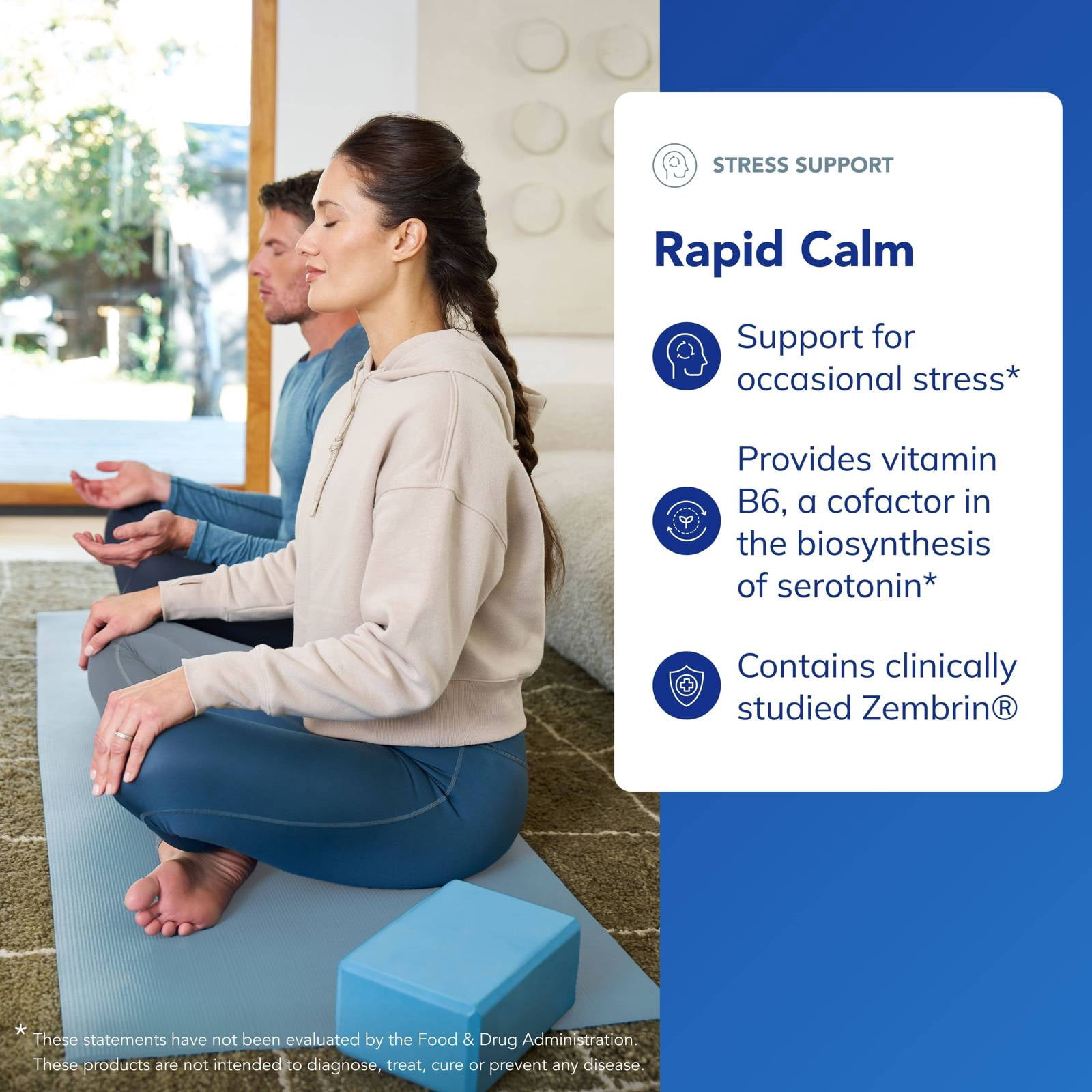Pure Encapsulations Rapid Calm - Stress & Sleep Support Supplement - Contains Vitamin B6, Zembrin & Suntheanine L-Theanine - Non-GMO, Gluten-Free & Vegan - 30 Capsules