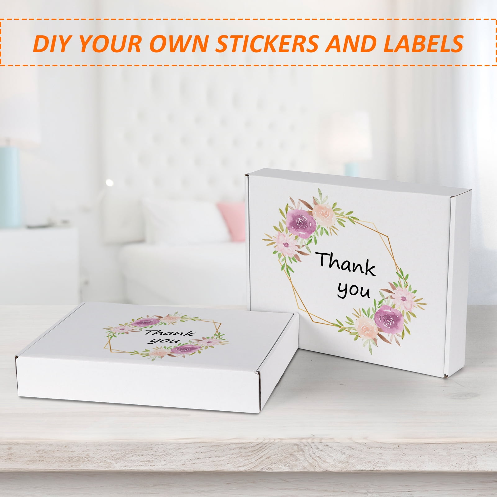 12x9x2 Shipping Boxes Set of 25, White Corrugated Cardboard Box for Small Business