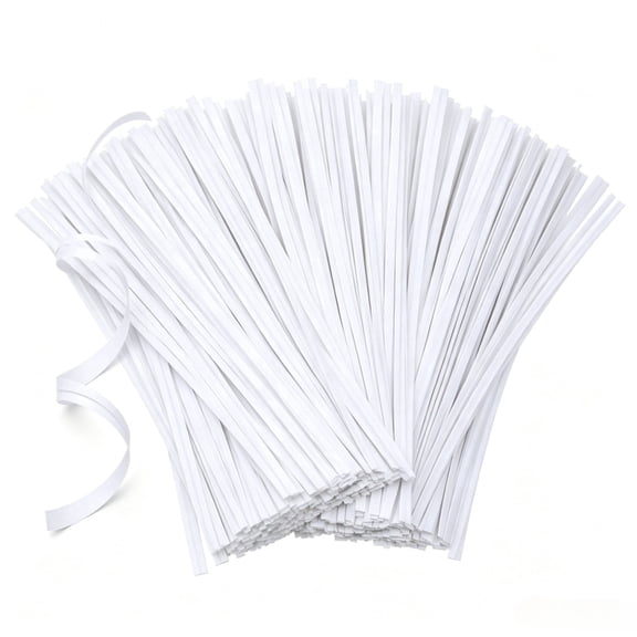 Twist Ties for Plastic Bags White Paper Reusable Bread for Party Candy Cakes 1000 Pcs