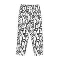 thumbnail image 5 of Xecao Hand Drawn Snake Women's Straight Lounge Pajama Pants: The Epitome of Relaxed Sleepwear, 5 of 9