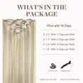 thumbnail image 2 of Extensiones de cabello GOO GOO, cabello humano real, 22 pulgadas, 170 g, rubio ceniza, 2 of 9