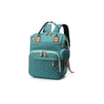 thumbnail image 2 of Mochila para pañales maternos verde de gran capacidad con bolso, 2 of 6