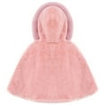 thumbnail image 2 of Miaeowve Toddler Baby Girls Fleece Carseat Poncho Warm Thicken Winter Coat Kids Furry Hooded Cape Cloak Jacket Pink 80, 2 of 7