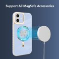 thumbnail image 5 of for iPhone 12 Case [Support for Magsafe] Butterfly Pattern Magnetic Plating Screen Protector Luxury Elegant Case Camera Protector Soft Shockproof Protective Corner Back Cover -Blue, 5 of 12
