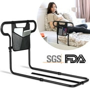 Bed Rail,Safety Bed Rails for Elderly Adults,Bed Assist Grab Bar with  Storage Pocket and Fixing Strap,Fit King, Queen, Full, Twin