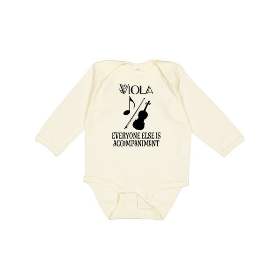 Inktastic Viola Music Gift Funny Violist Joke Boys or Girls Long Sleeve Baby Bodysuit