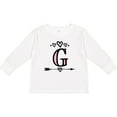 thumbnail image 3 of Inktastic Letter G Monogram Tribal Arrow Girls Long Sleeve Toddler T-Shirt, 3 of 5