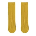 thumbnail image 4 of Kogui Long Socks for Girls Uniform Girls Knee High Socks Stripe Seamless Toe Kids School Uniform Socks Over The Knee Socks for Girls Boys Size 0-18 (Yellow,0-18 Years), 4 of 4