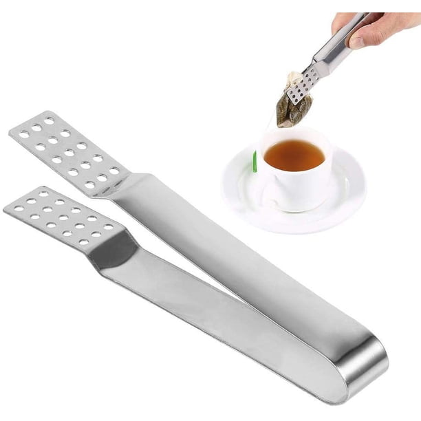 Clip para bolsa de té de acero inoxidable, Infusor de té de hierbas, herramienta de barra de cocina de Metal, accesorios para té, herramienta pequeña con Clip para alimentos, 1 unidad