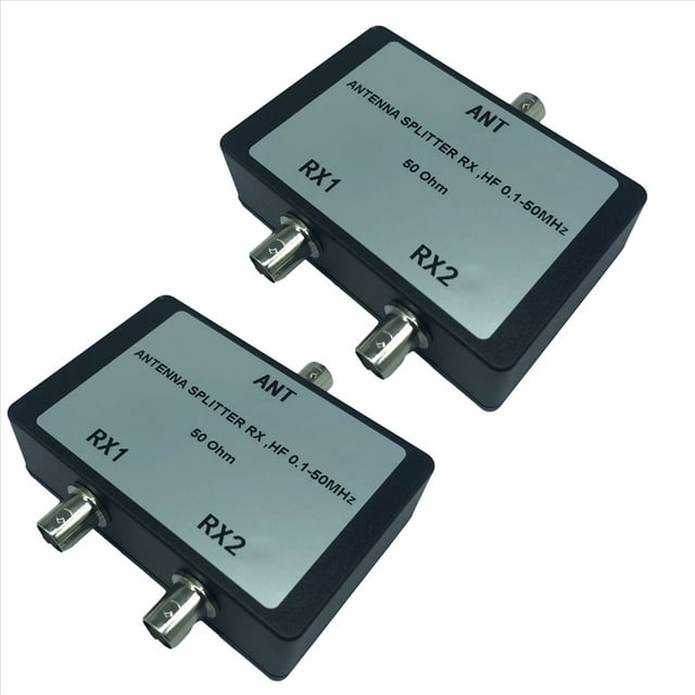 2X Divisor de Antena Rx Hf 1-50 MHz DIVISOR de ANTENA RX HF 1-50 MHz Divisor de SeñAl de Cable Coaxial Satelital