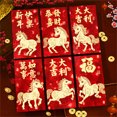 thumbnail image 4 of 6PCS 2026 New Year Envelopes with Horse Illustrations Elegant Thick Paper Construction Gift Money Pocket, 4 of 8