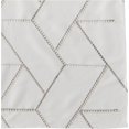 thumbnail image 6 of Violet Linen Swiss Modern Geometric Pattern, Polyester Embroidered, White, 70 Inch by 160 Inch, Seats 14 to 16 people, Rectangular Tablecloths, 6 of 8