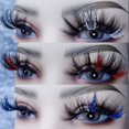thumbnail image 4 of Pestañas Glamnetic, Pestañas con Color, Pestañas de Visón, Pestañas para Extensiones de Pestañas de Maquillaje - 3 Pares, 4 of 5