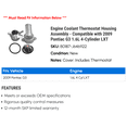 thumbnail image 2 of Engine Coolant Thermostat Housing Assembly - Compatible with 2009 Pontiac G3 1.6L 4-Cylinder LXT, 2 of 2