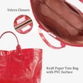 thumbnail image 4 of Bolsa de mano Lushandy de PVC para mujer con estampado de letras rojas, impermeable, 4 of 6