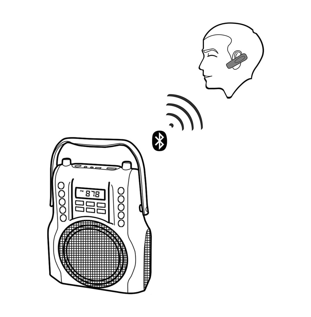 KORAMZI KS-200RD Karaoke Portable Rechargeable Boombox with