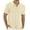 04-Cream, variant on Iceglad Men's Casual Button Down Shirt Short Sleeve Vintage Clothes Knit Polo Shirts Summer Beach Shirts