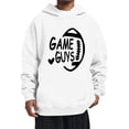 thumbnail image 1 of Gibobby Sudaderas con capucha para hombre Stripes con capucha sudadera de forro polar para hombre(Blanco,M), 1 of 4