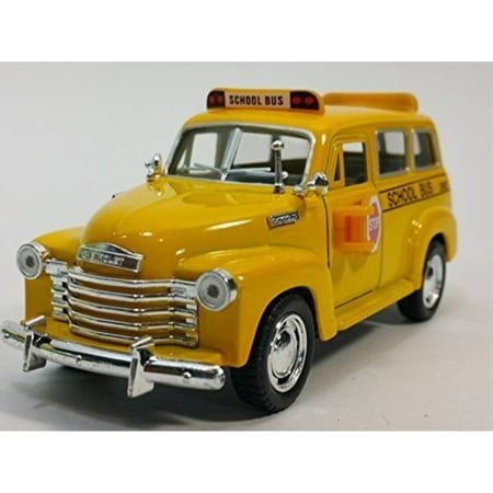 100 Passenger Vehicle - Kinsmart 1950 Chevy Suburban City School Bus 1/36 Scale Diecast Commercial Passenger Vehicle