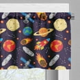 thumbnail image 5 of Ambesonne Space Valance & Curtain, Universe Theme Earth, 55"x24", Multicolor, 5 of 6