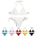thumbnail image 6 of CENL Women Thong Bikini Set Sexy Swimsuit Bandage Style Brazilian Swimwear Summer, 6 of 9