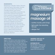 M3 Magnesium Massage Oil for Sore Muscles, Feet, Joints and Leg Cramps, Helps with Sleeping and Post-Workout Recovery, for Sensitive Skin, 8 fl oz