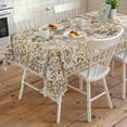 thumbnail image 4 of Beige Boho Rectangle/Square/Round Waterproof Tablecloths 60x120 inch Modern Geometric Vintage Abstract Art Aesthetics Polyester Table Cloth Table Cover Tabletop for Wedding Party Dinner, 4 of 6