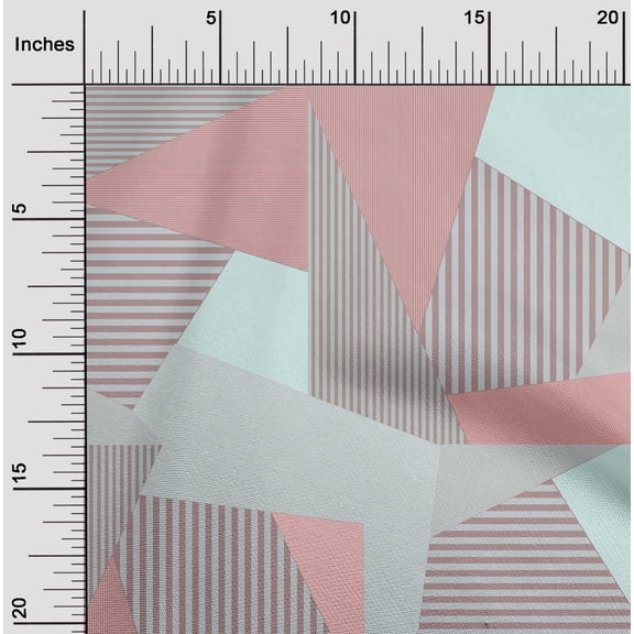 oneOone Polyester Lycra Dark Peach Orange Fabric Geometric Dress Material Fabric Print Fabric By The Yard 56 Inch Wide